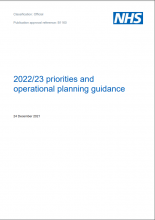 2022/23 priorities and operational planning guidance